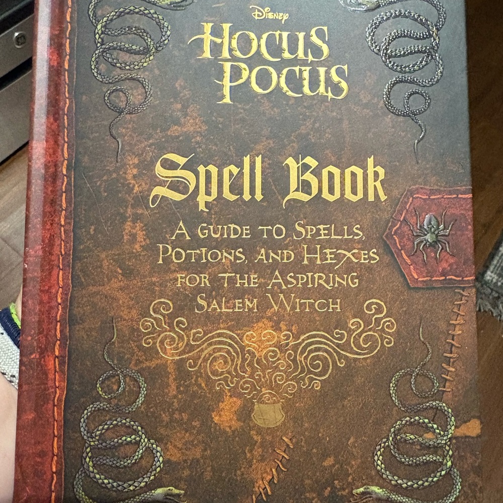 Disney Spell Book with Red and Brown Design